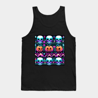 PATRON CALABAZAS Y CALAVERAS PIXELADAS 6 Tank Top